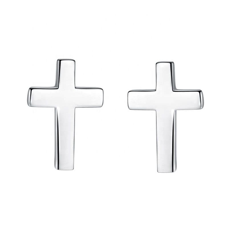 NUBIS Stříbrné náušnice křížky - NB-3406