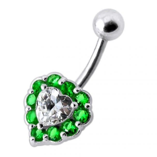 S4U Stříbrný piercing do pupíku - srdce (růžová) - BP01033-P - náhled 5