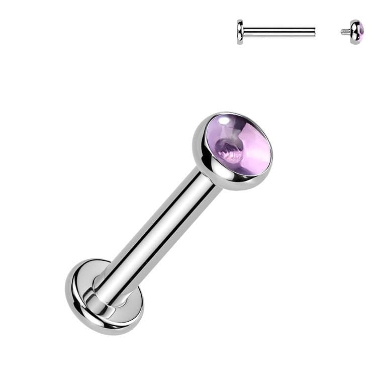 MARRE Piercing do brady - labreta Ametyst TITAN (1,2 x