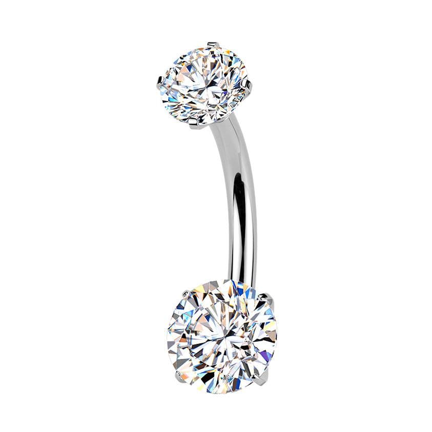 MARRE Luxusní piercing do pupíku s Moissanity 1.50ct, TITAN - TM040
