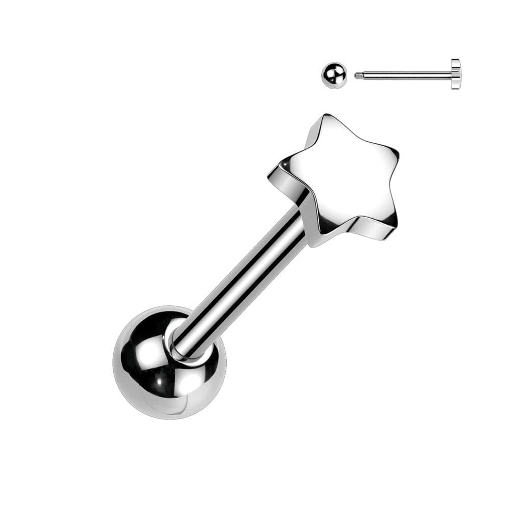 Piercing do jazyka - hvězda - PJ01141